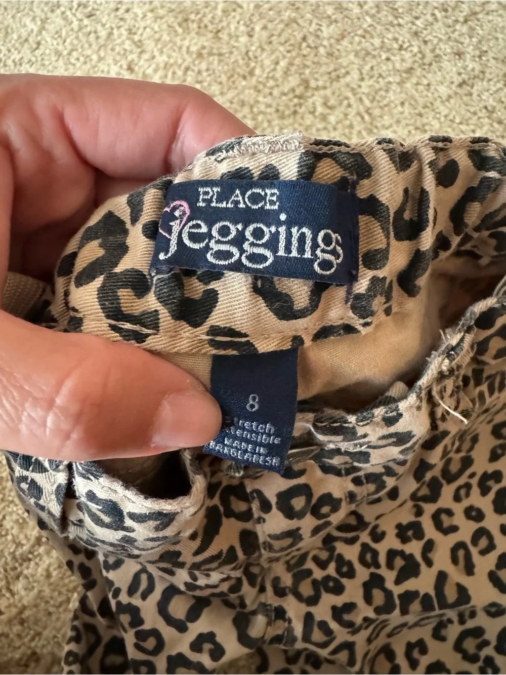 Girls leopard print jeans 👖